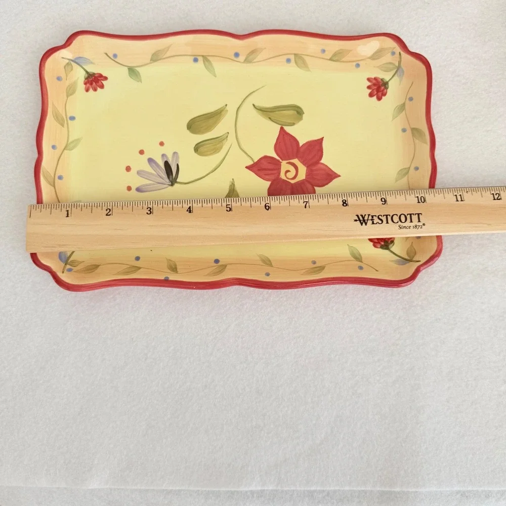 Pfaltzgraff Napoli Creamer Sugar Bowl Spoon Tray Set Hand Painted *READ